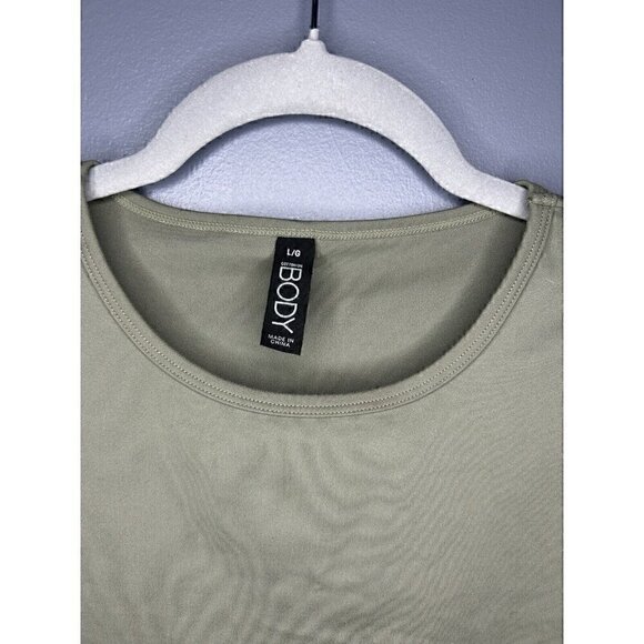 Cotton On Body Women's Essential Fitted Cropped Top Sage Green Size Large - Picture 3 of 8